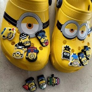 12 Minions Charm Crocs Yellow Rubber Set Movie